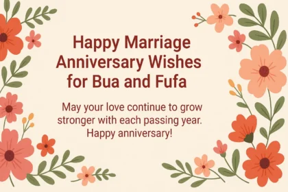 Marriage Anniversary Wishes for Bua and Fufa