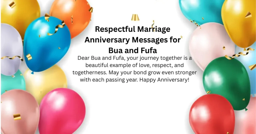 Respectful Marriage Anniversary Messages for Bua and Fufa