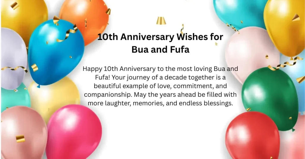 10th Anniversary Wishes for Bua and Fufa