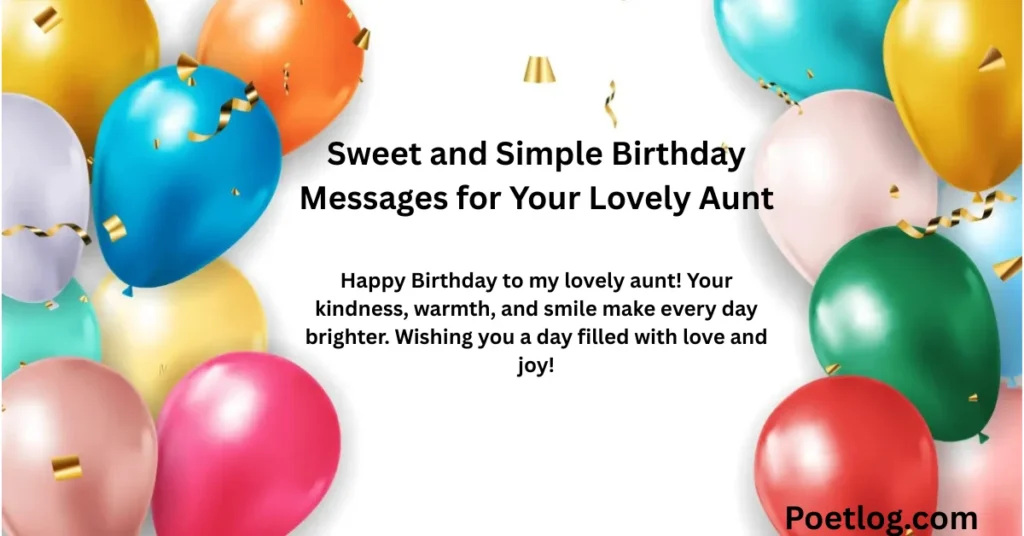 Sweet and Simple Birthday Messages for Your Lovely Aunt