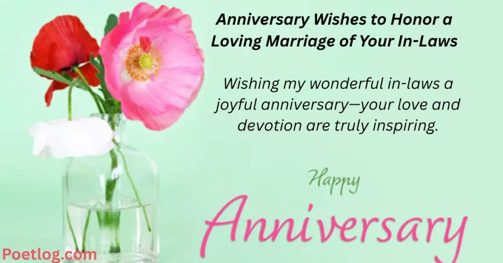 Anniversary Wishes to Honor a Loving Marriage of Your In-Laws
