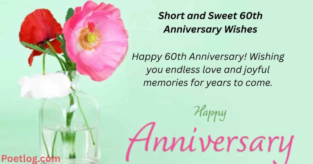 Short and Sweet 60th Anniversary Wishes