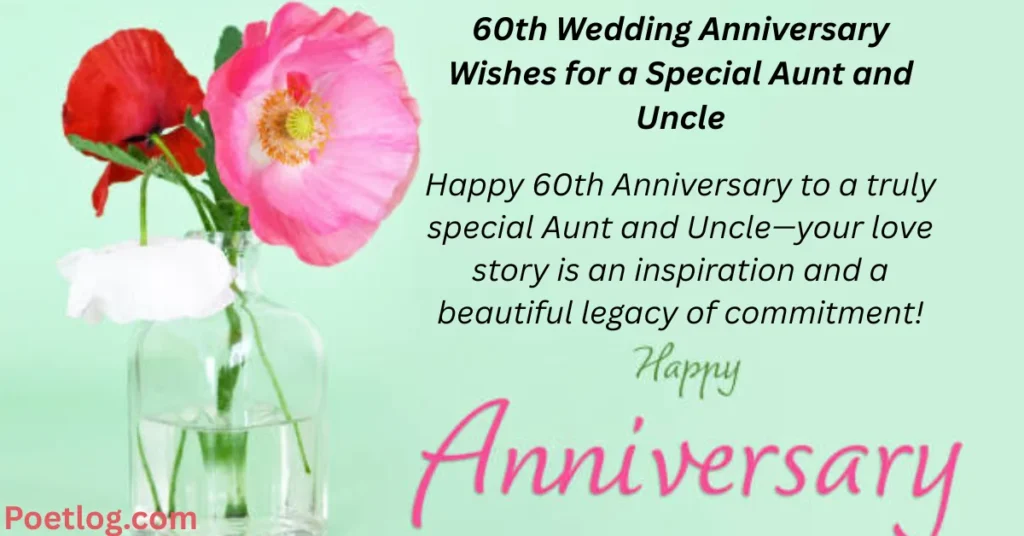 60th Wedding Anniversary Wishes for a Special Aunt and Uncle