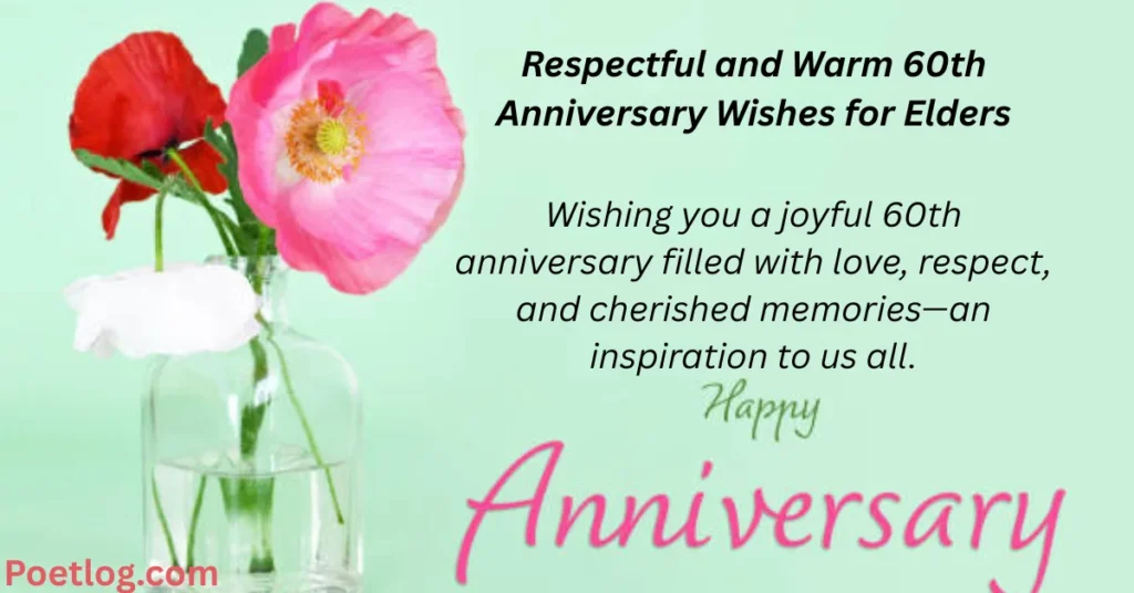 Respectful and Warm 60th Anniversary Wishes for Elders