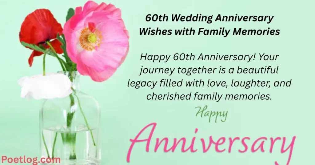 60th Wedding Anniversary Wishes with Family Memories