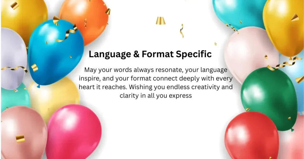 Language & Format Specific