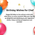Birthday Wishes for Chef