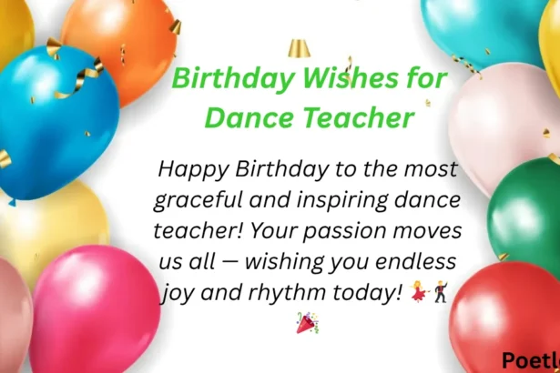 Birthday Wishes for Dance Teacher