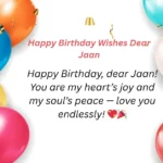 Happy Birthday Wishes Dear Jaan