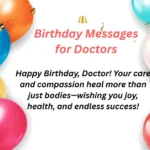 Birthday Messages for Doctors