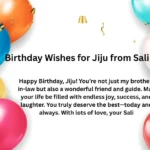 Birthday Wishes for Jiju from Sali