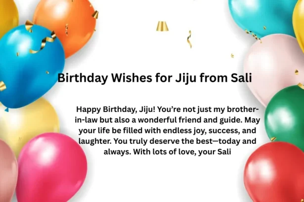 Birthday Wishes for Jiju from Sali