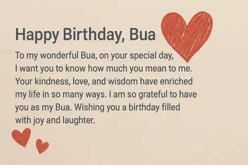 Emotional Happy Birthday Bua Wishes from the Heart