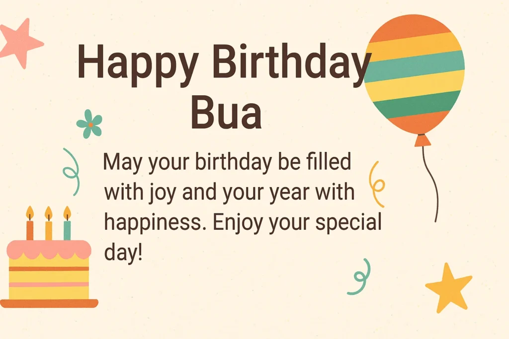 Personalized Happy Birthday Bua Wishes