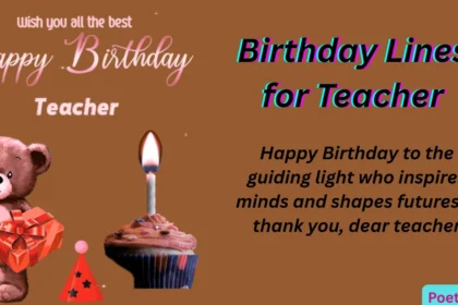 Birthday Lines for Teacher
