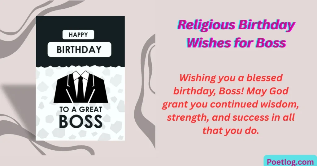 Religious Birthday Wishes for Boss