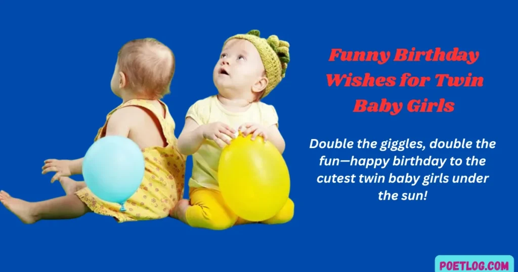 Funny Birthday Wishes for Twin Baby Girls