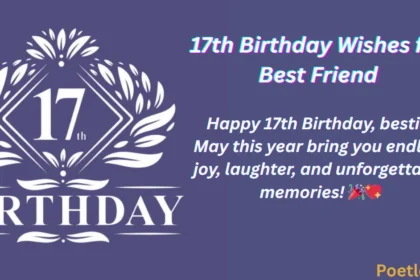 17th Birthday Wishes for Best Friend
