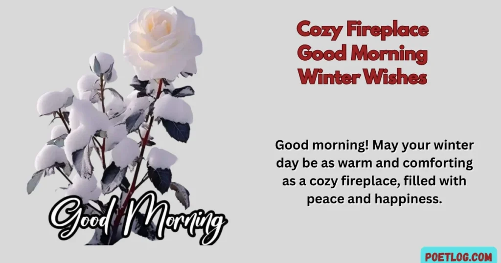 Cozy Fireplace Good Morning Winter Wishes