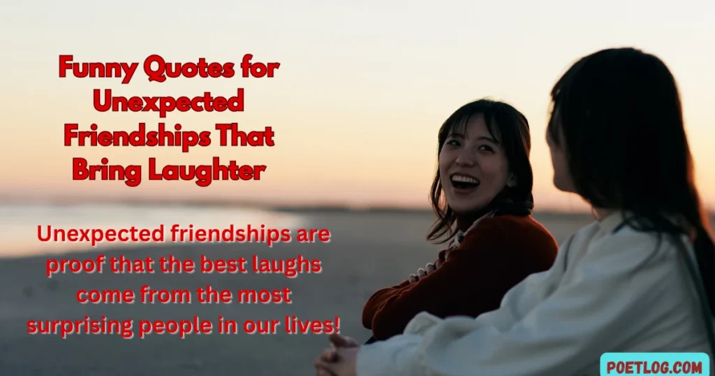 250+ Heartwarming Quotes for Unexpected Friendship That Lasts a Lifetime Funny Quotes for Unexpected Friendships That Bring Laughter