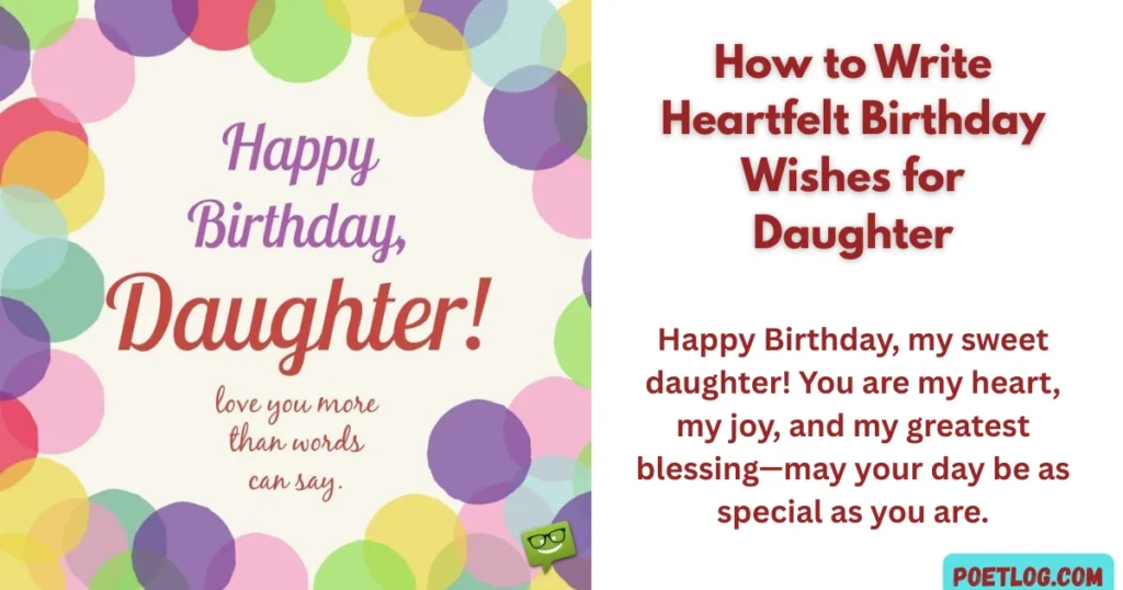 How to Write Heartfelt Birthday Wishes for Daughter