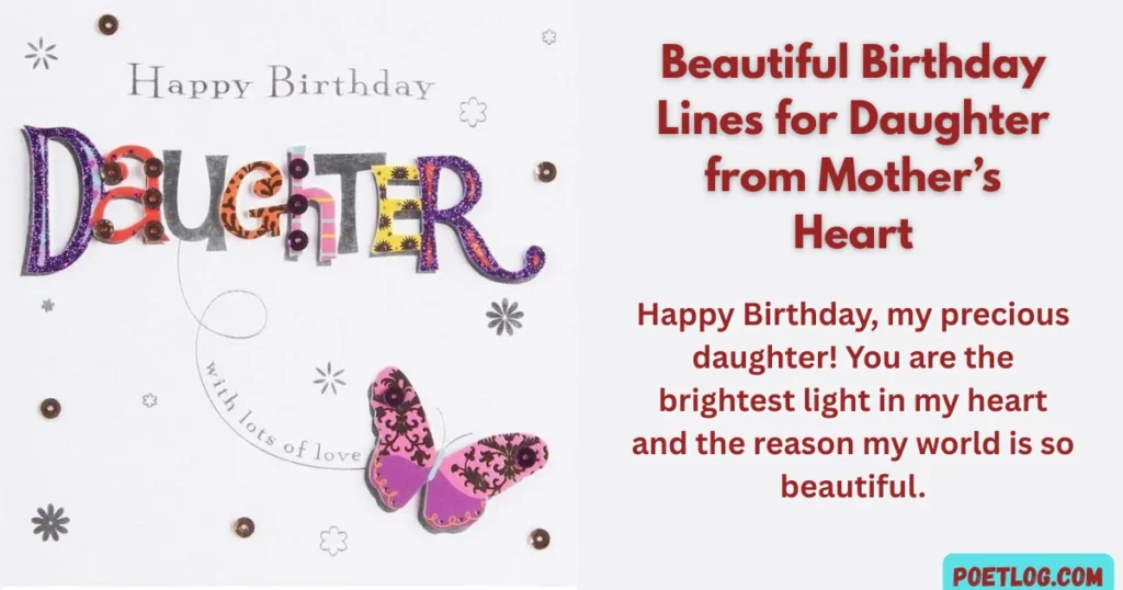 Beautiful Birthday Lines for Daughter from Mother’s Heart