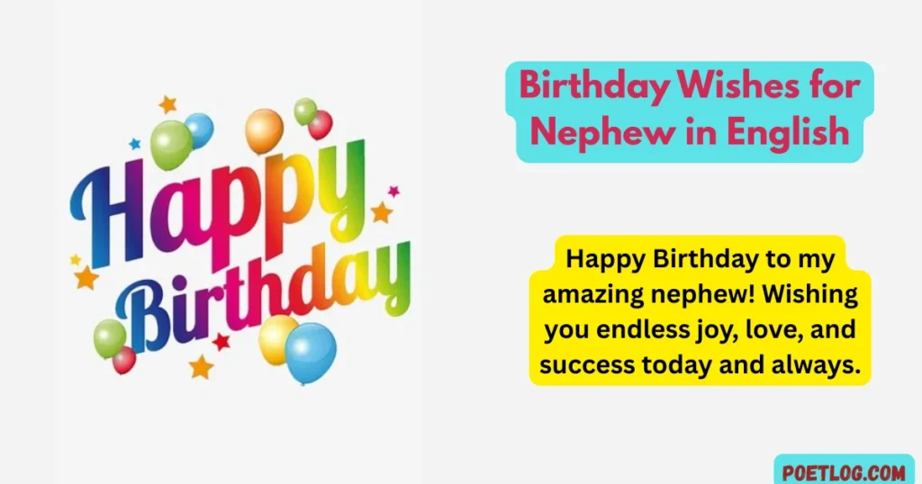 Birthday Wishes for Nephew in English