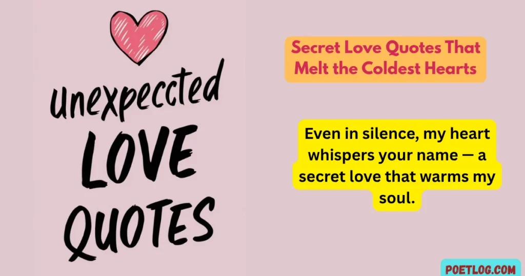 Secret Love Quotes That Melt the Coldest Hearts