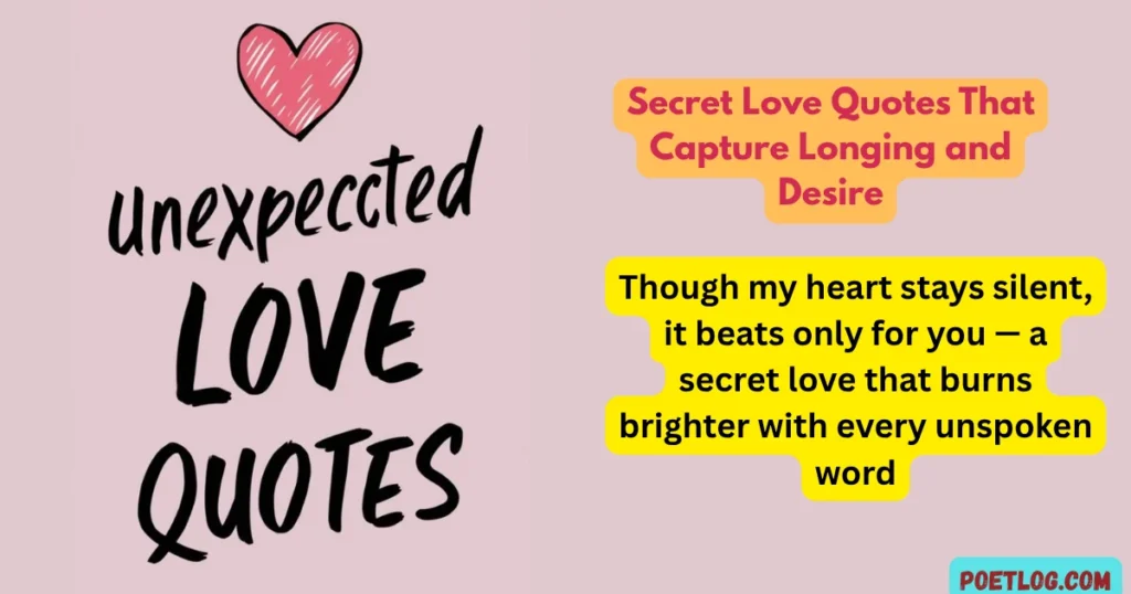 Secret Love Quotes That Capture Longing and Desire