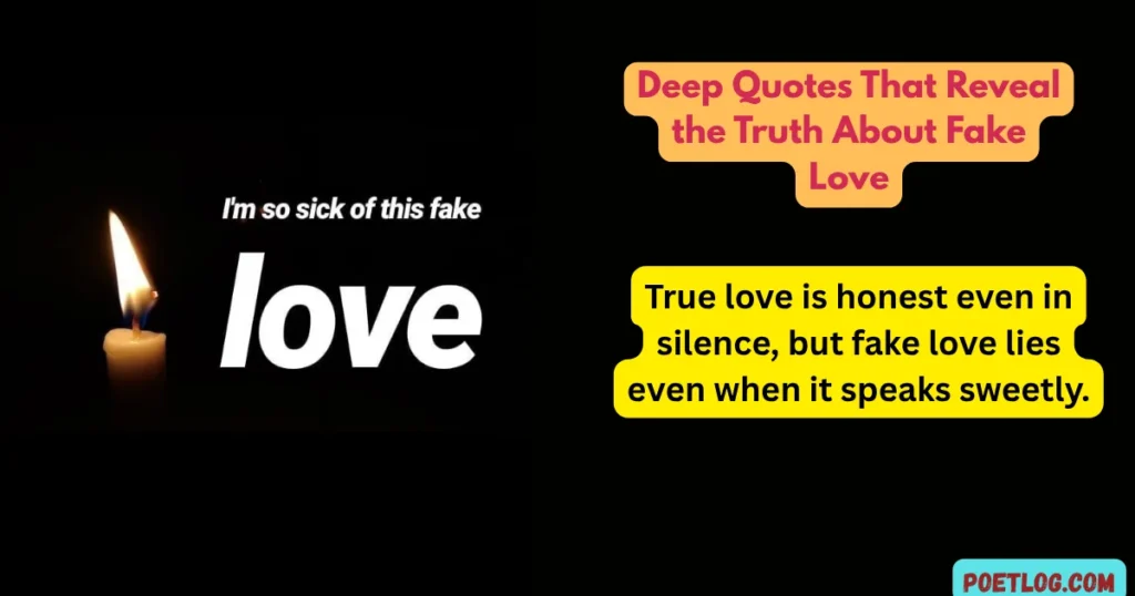 Deep Quotes That Reveal the Truth About Fake Love