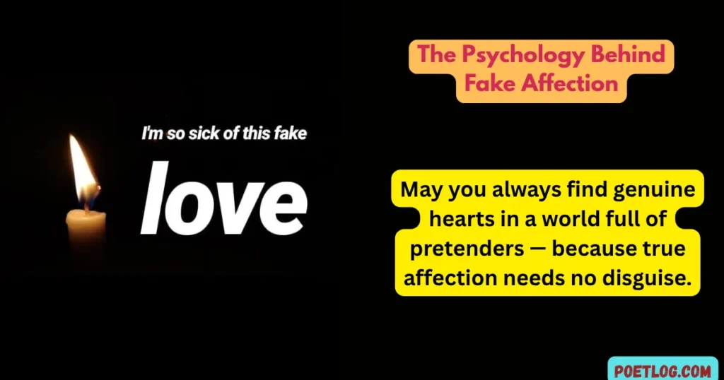 The Psychology Behind Fake Affection